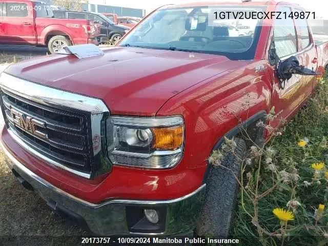 2015 GMC Sierra 1500 Sle Double Cab VIN: 1GTV2UECXFZ149871 Lot: 20173757