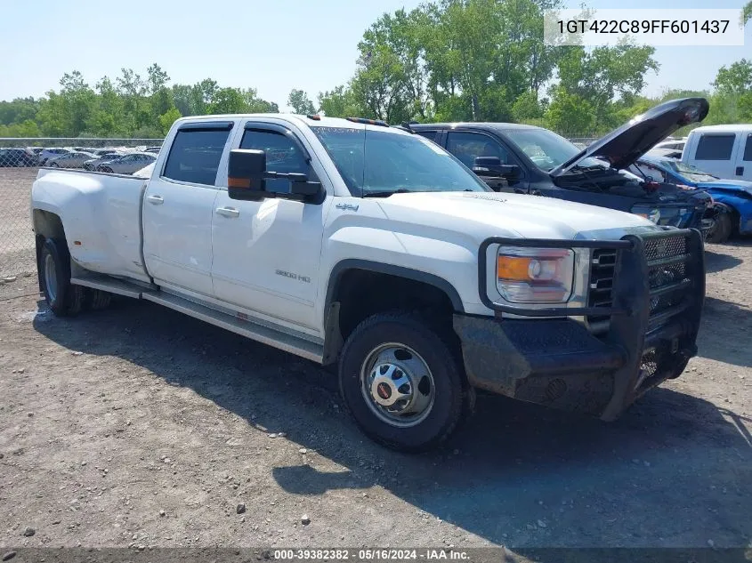 2015 GMC Sierra 3500Hd Sle VIN: 1GT422C89FF601437 Lot: 39382382