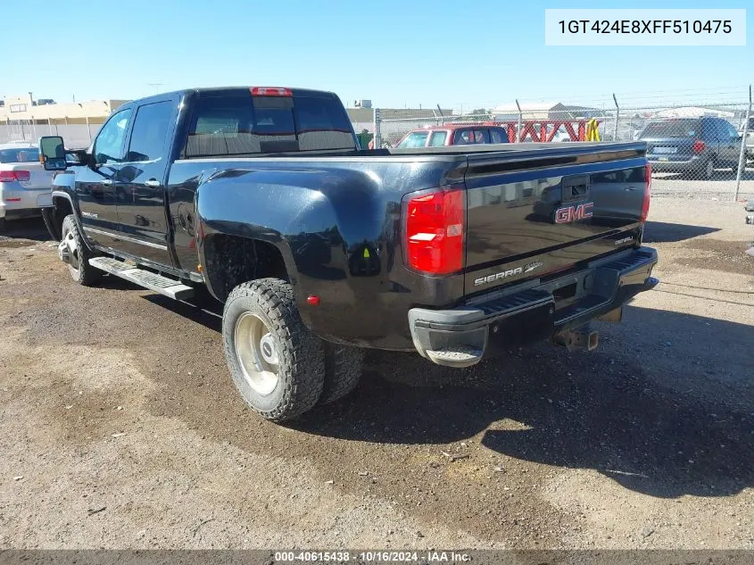 2015 GMC Sierra 3500Hd Denali VIN: 1GT424E8XFF510475 Lot: 40615438