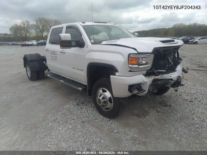 2018 GMC Sierra 3500Hd Denali VIN: 1GT42YEY8JF204343 Lot: 39261903