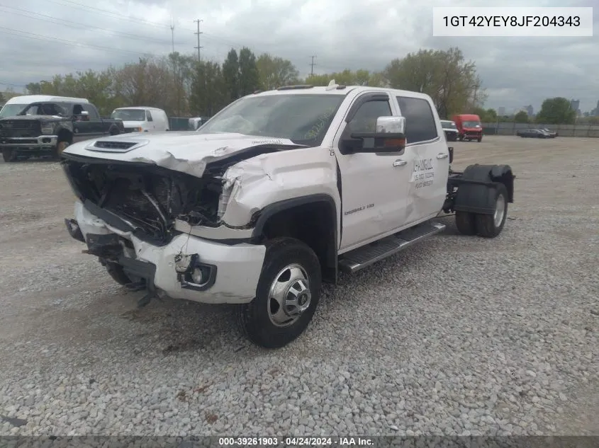 2018 GMC Sierra 3500Hd Denali VIN: 1GT42YEY8JF204343 Lot: 39261903