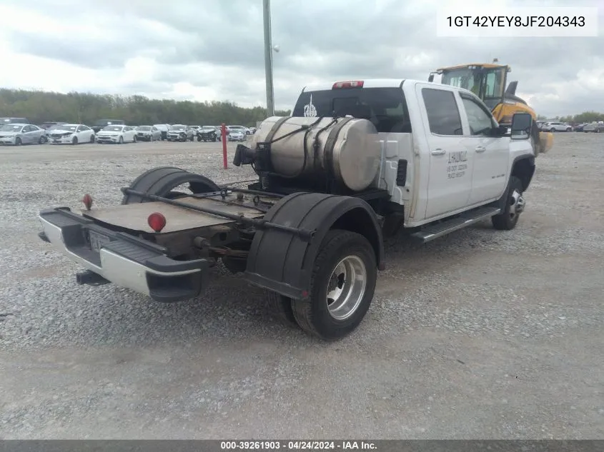 2018 GMC Sierra 3500Hd Denali VIN: 1GT42YEY8JF204343 Lot: 39261903