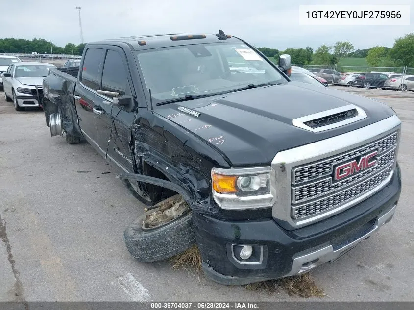 2018 GMC Sierra 3500Hd Denali VIN: 1GT42YEY0JF275956 Lot: 39704037