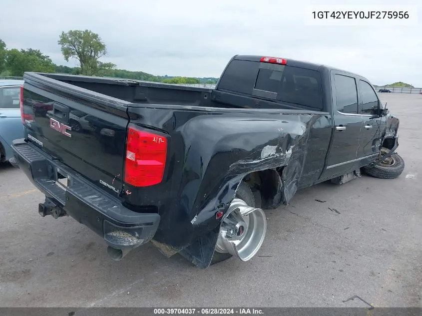 2018 GMC Sierra 3500Hd Denali VIN: 1GT42YEY0JF275956 Lot: 39704037