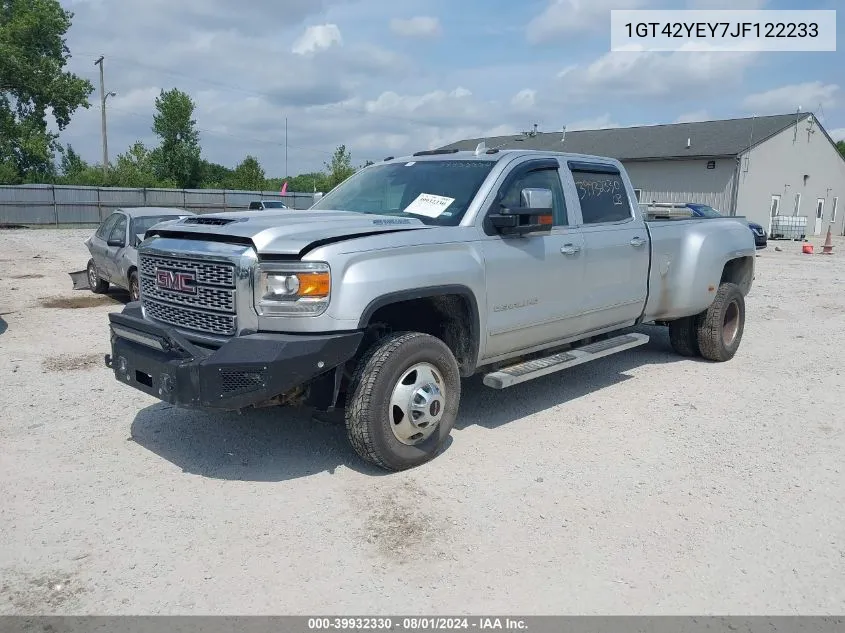 2018 GMC Sierra 3500Hd Denali VIN: 1GT42YEY7JF122233 Lot: 39932330