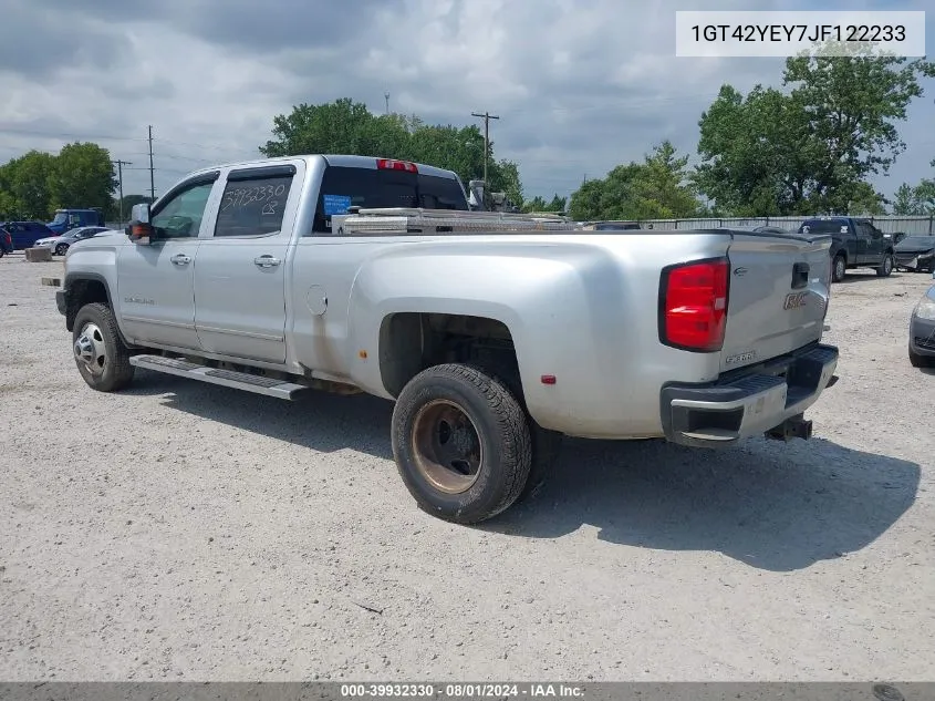 2018 GMC Sierra 3500Hd Denali VIN: 1GT42YEY7JF122233 Lot: 39932330