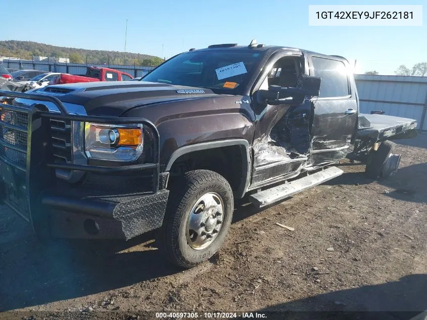 2018 GMC Sierra 3500Hd Slt VIN: 1GT42XEY9JF262181 Lot: 40597305