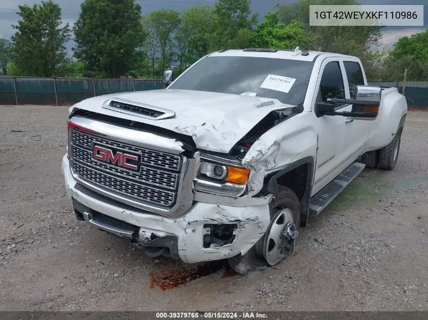 1GT42WEYXKF110986 2019 GMC Sierra 3500Hd Denali