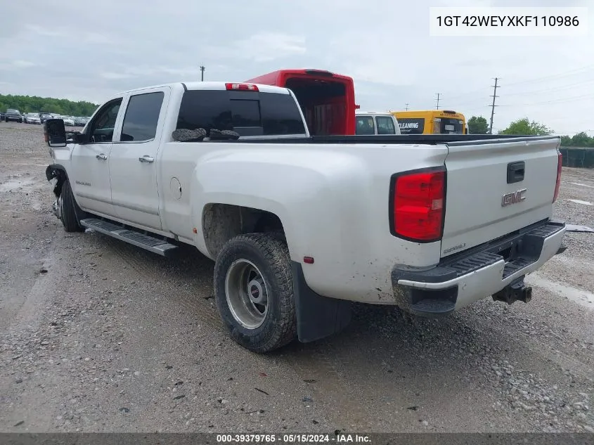 1GT42WEYXKF110986 2019 GMC Sierra 3500Hd Denali