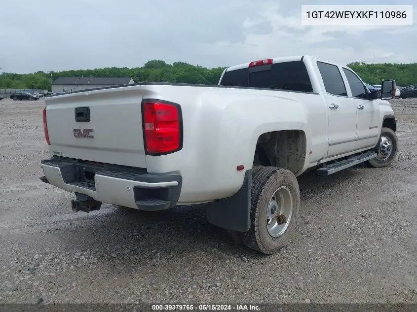 1GT42WEYXKF110986 2019 GMC Sierra 3500Hd Denali