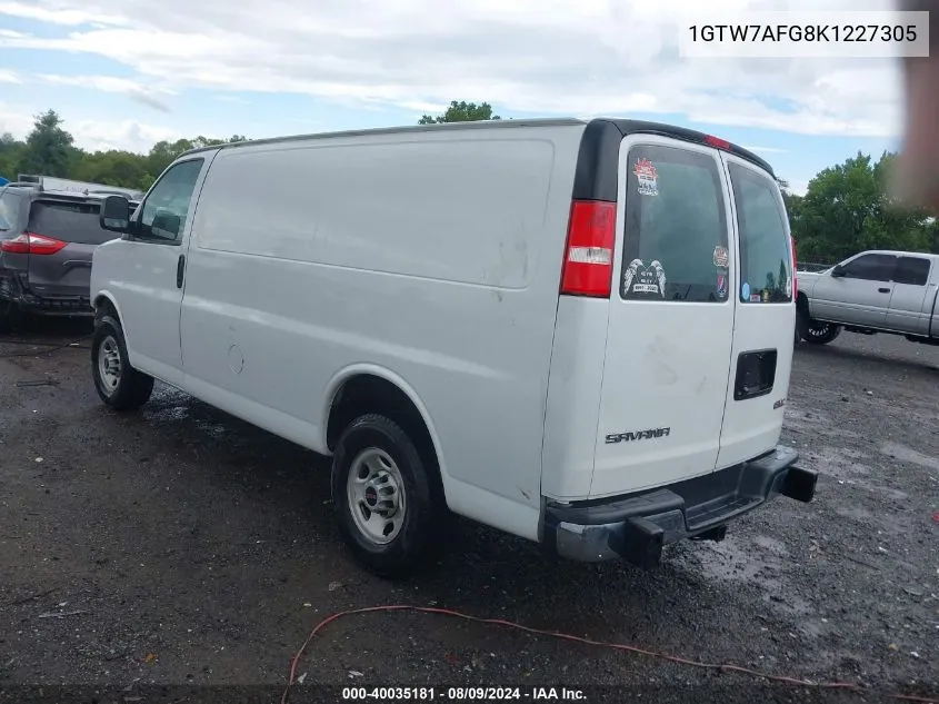 2019 GMC Savana 2500 Work Van VIN: 1GTW7AFG8K1227305 Lot: 40035181