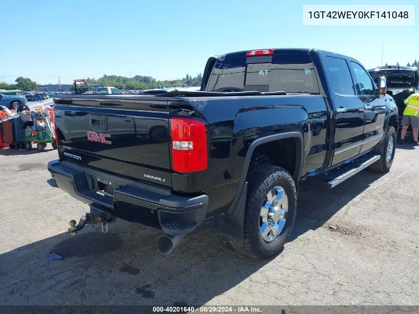 2019 GMC Sierra 3500Hd Denali VIN: 1GT42WEY0KF141048 Lot: 40201640