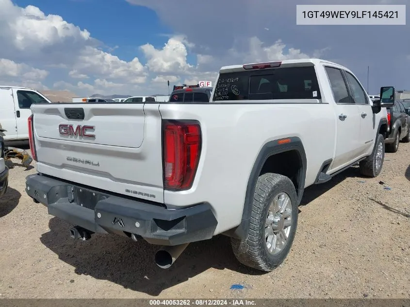 2020 GMC Sierra 3500Hd 4Wd Long Bed Denali VIN: 1GT49WEY9LF145421 Lot: 40053262