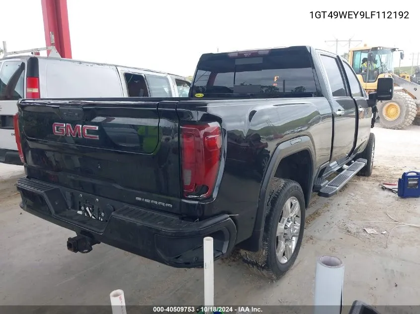 2020 GMC Sierra 3500Hd 4Wd Standard Bed Denali VIN: 1GT49WEY9LF112192 Lot: 40509753