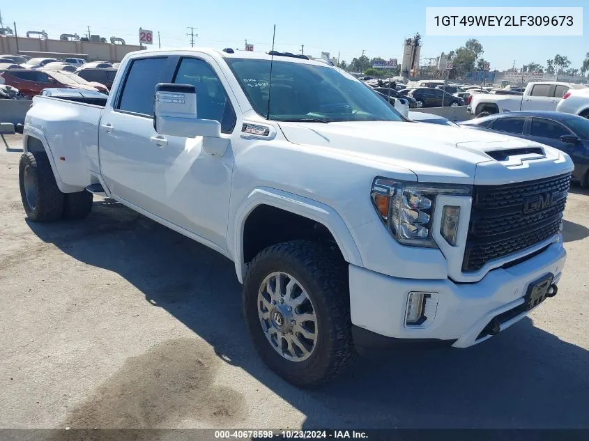 2020 GMC Sierra 3500Hd 4Wd Long Bed Denali VIN: 1GT49WEY2LF309673 Lot: 40678598