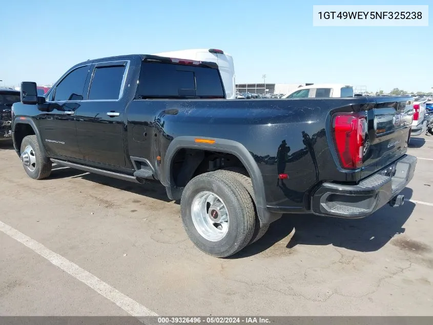 2022 GMC Sierra 3500Hd 4Wd Long Bed Denali VIN: 1GT49WEY5NF325238 Lot: 39326496