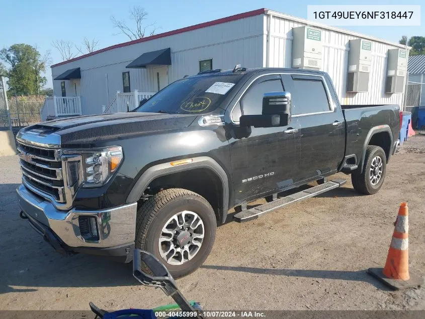 2022 GMC Sierra 3500Hd VIN: 1GT49UEY6NF318447 Lot: 40455999