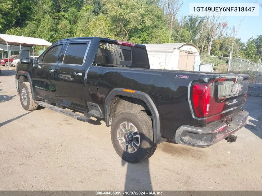 2022 GMC Sierra 3500Hd VIN: 1GT49UEY6NF318447 Lot: 40455999