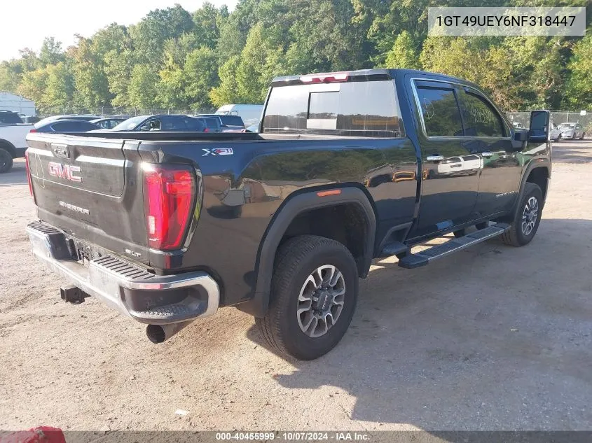 2022 GMC Sierra 3500Hd VIN: 1GT49UEY6NF318447 Lot: 40455999