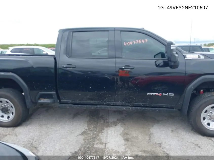 2022 GMC Sierra 3500Hd 4Wd Standard Bed At4 VIN: 1GT49VEY2NF210607 Lot: 40477547