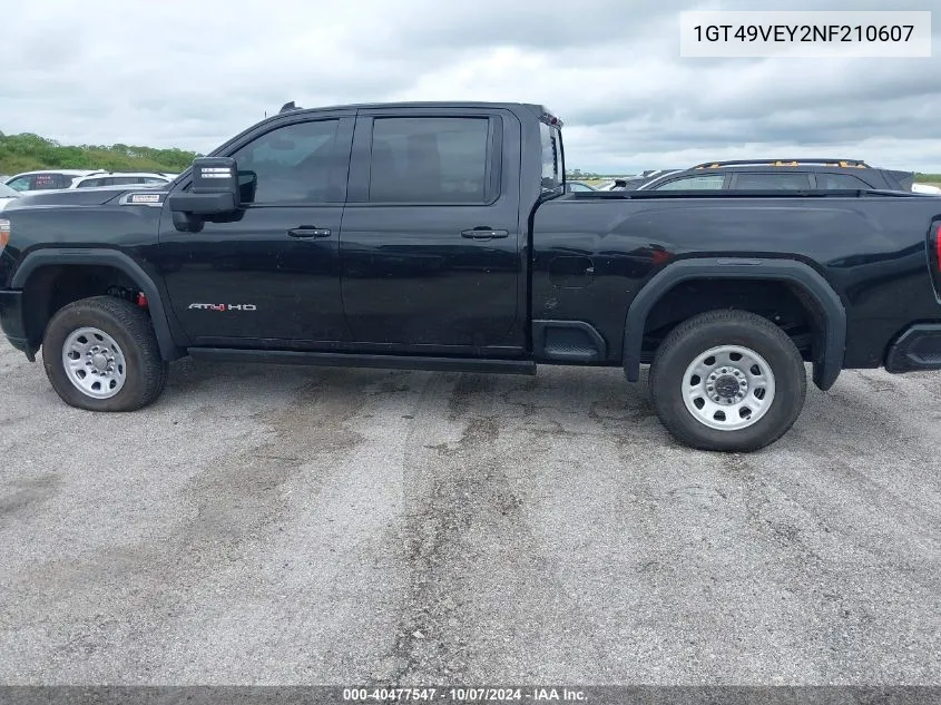 2022 GMC Sierra 3500Hd 4Wd Standard Bed At4 VIN: 1GT49VEY2NF210607 Lot: 40477547