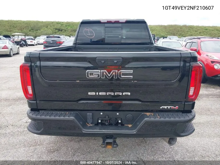 2022 GMC Sierra 3500Hd 4Wd Standard Bed At4 VIN: 1GT49VEY2NF210607 Lot: 40477547