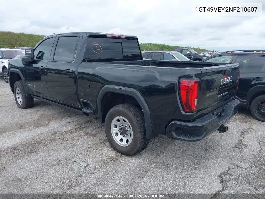 2022 GMC Sierra 3500Hd 4Wd Standard Bed At4 VIN: 1GT49VEY2NF210607 Lot: 40477547