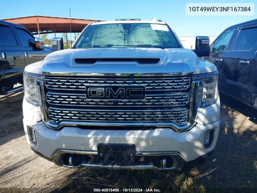 2022 GMC Sierra 3500Hd K3500 Denali VIN: 1GT49WEY3NF167384 Lot: 40515498