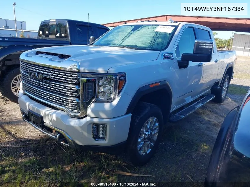 2022 GMC Sierra 3500Hd K3500 Denali VIN: 1GT49WEY3NF167384 Lot: 40515498