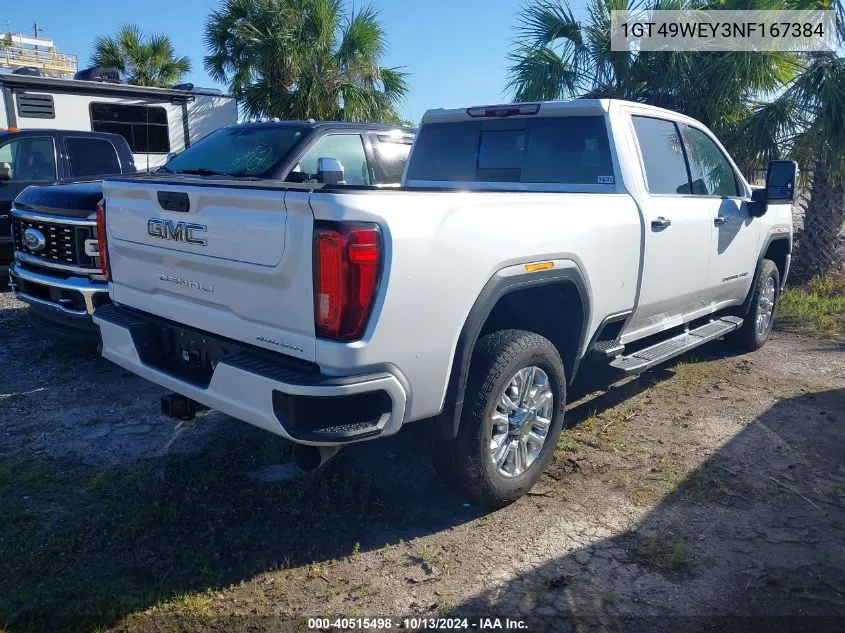 2022 GMC Sierra 3500Hd K3500 Denali VIN: 1GT49WEY3NF167384 Lot: 40515498