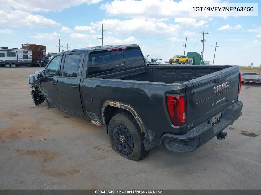 2022 GMC Sierra 3500Hd 4Wd Standard Bed At4 VIN: 1GT49VEY7NF263450 Lot: 40542012