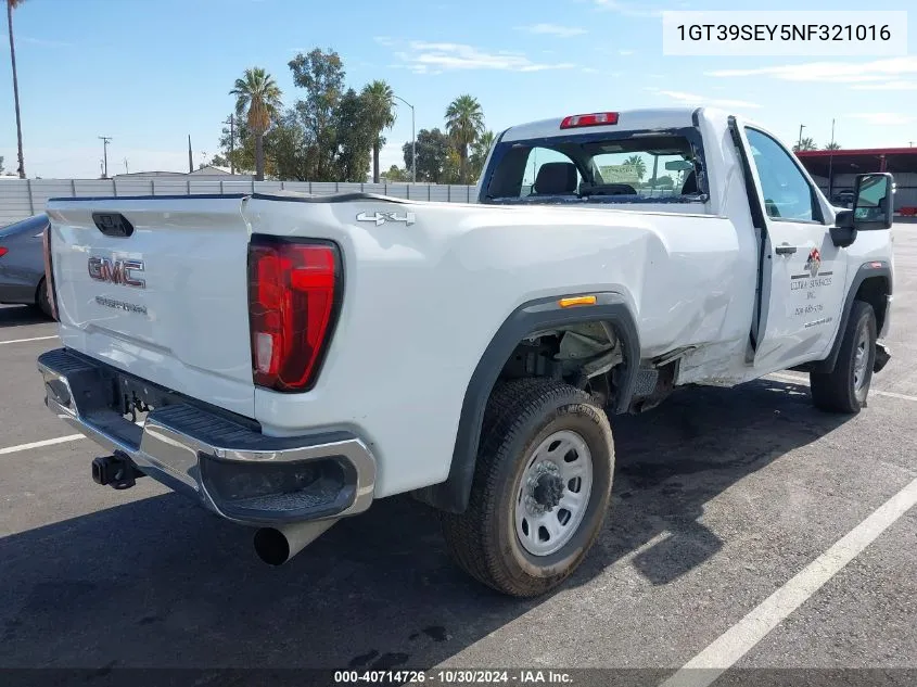 1GT39SEY5NF321016 2022 GMC Sierra 3500Hd 4Wd Long Bed Pro