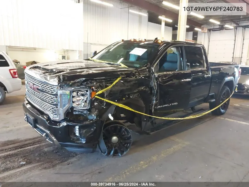 2023 GMC Sierra 3500Hd 4Wd Standard Bed Denali VIN: 1GT49WEY6PF240783 Lot: 39734916