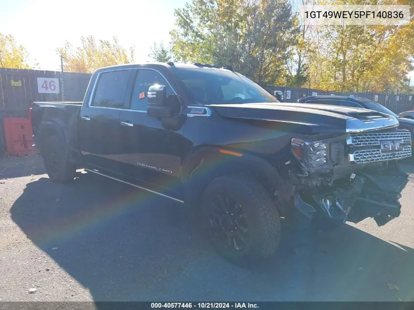 2023 GMC Sierra 3500Hd 4Wd Standard Bed Denali VIN: 1GT49WEY5PF140836 Lot: 40577446