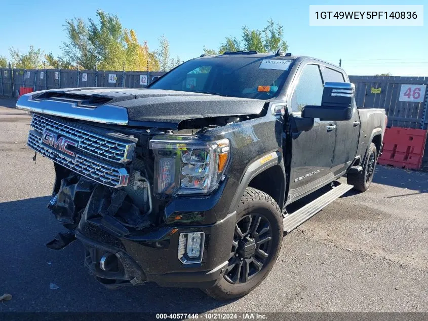 2023 GMC Sierra 3500Hd 4Wd Standard Bed Denali VIN: 1GT49WEY5PF140836 Lot: 40577446