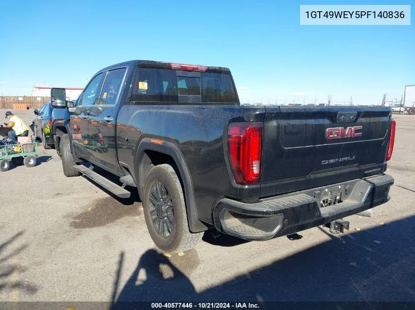 2023 GMC Sierra 3500Hd 4Wd Standard Bed Denali VIN: 1GT49WEY5PF140836 Lot: 40577446