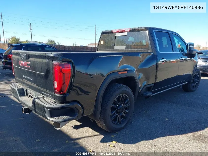 2023 GMC Sierra 3500Hd 4Wd Standard Bed Denali VIN: 1GT49WEY5PF140836 Lot: 40577446