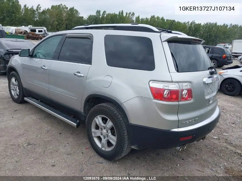 2007 GMC Acadia VIN: 1GKER13727J107134 Lot: 12093570