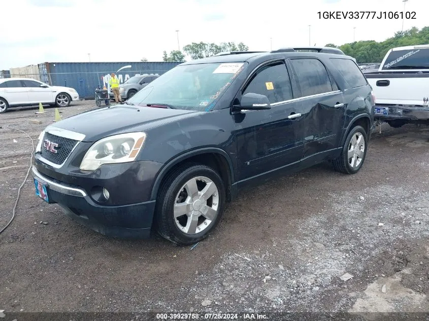 1GKEV33777J106102 2007 GMC Acadia Slt-1