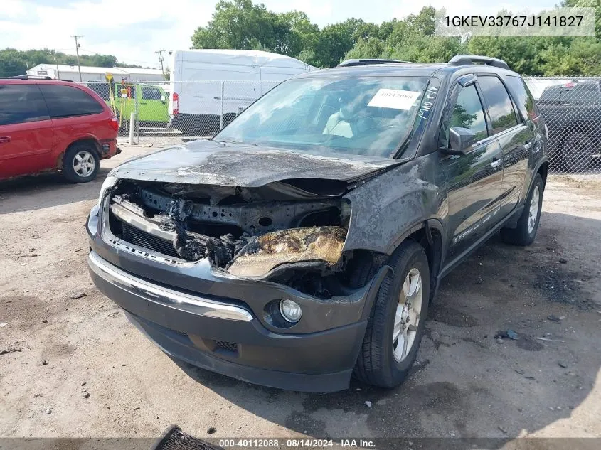 2007 GMC Acadia Slt-1 VIN: 1GKEV33767J141827 Lot: 40112088