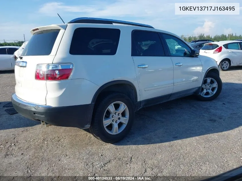 2007 GMC Acadia Sle-1 VIN: 1GKEV13717J163495 Lot: 40134533