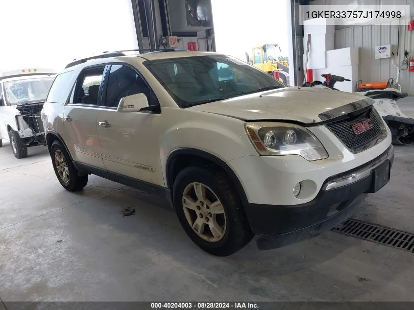 2007 GMC Acadia Slt-1 VIN: 1GKER33757J174998 Lot: 40204003