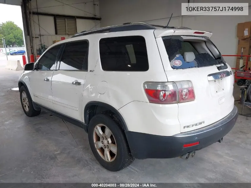 2007 GMC Acadia Slt-1 VIN: 1GKER33757J174998 Lot: 40204003