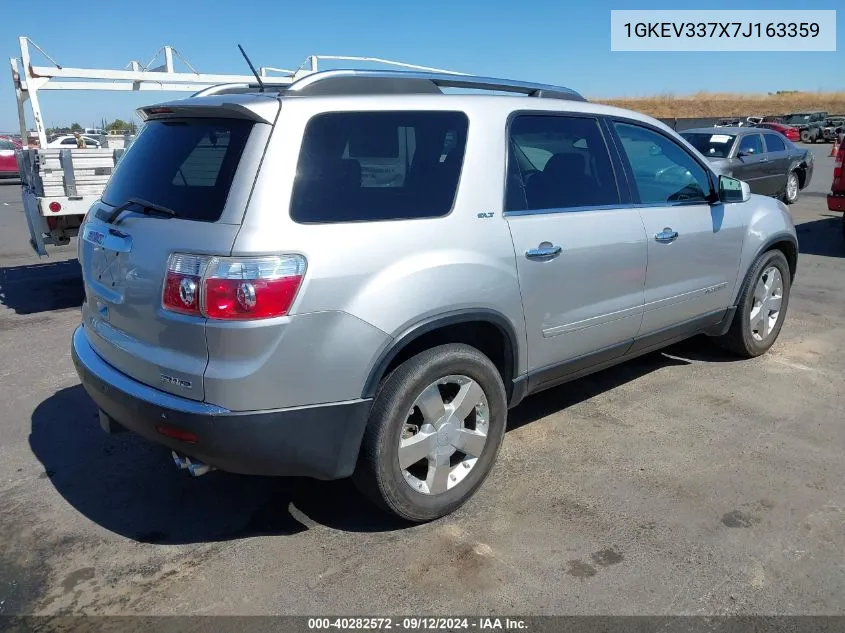 2007 GMC Acadia Slt-2 VIN: 1GKEV337X7J163359 Lot: 40282572