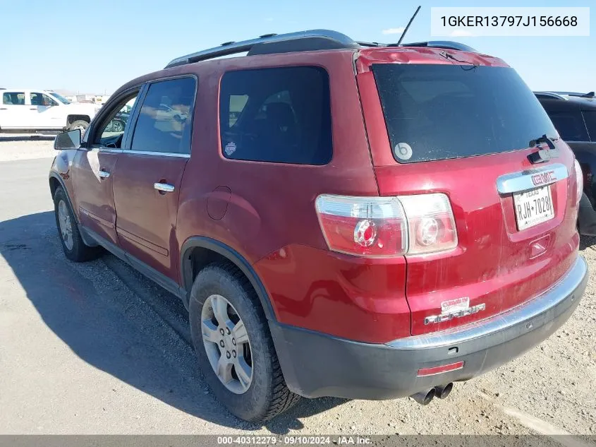 2007 GMC Acadia Sle-1 VIN: 1GKER13797J156668 Lot: 40312279