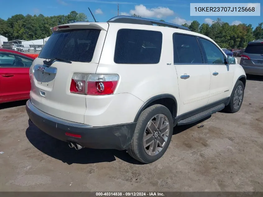 2007 GMC Acadia Slt-1 VIN: 1GKER23707J125668 Lot: 40314838