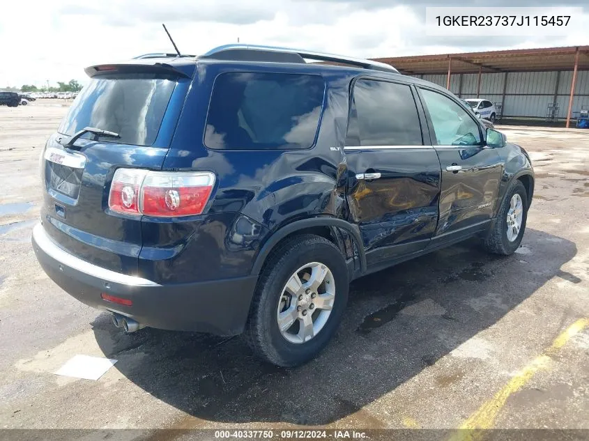 2007 GMC Acadia Slt-1 VIN: 1GKER23737J115457 Lot: 40337750