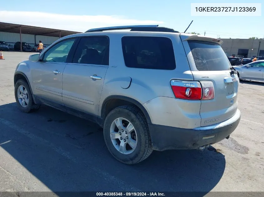 2007 GMC Acadia Slt-1 VIN: 1GKER23727J123369 Lot: 40385348