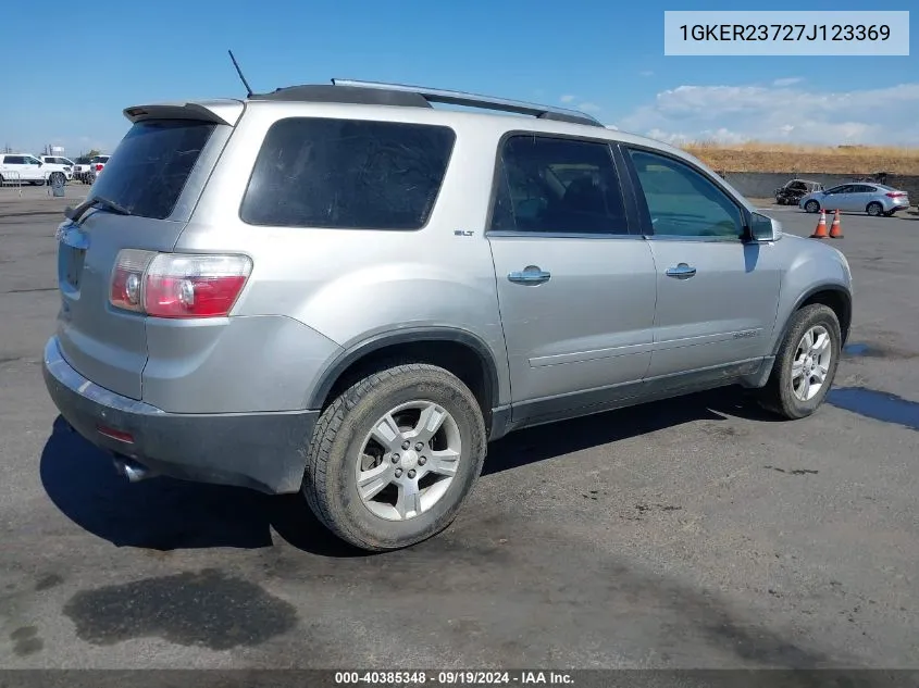 2007 GMC Acadia Slt-1 VIN: 1GKER23727J123369 Lot: 40385348