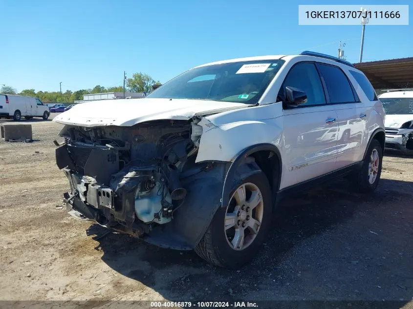 2007 GMC Acadia Sle-1 VIN: 1GKER13707J111666 Lot: 40516879